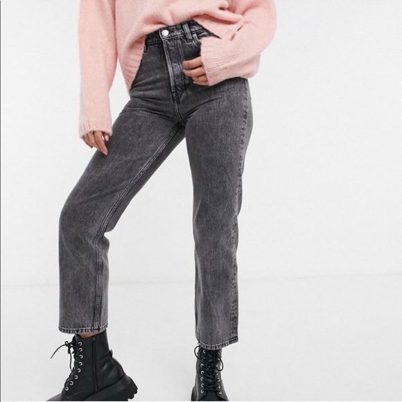 & Other Stories Denim - & Other Stories Paris Atelier High Waisted Gray Straight Leg Denim Jeans 28